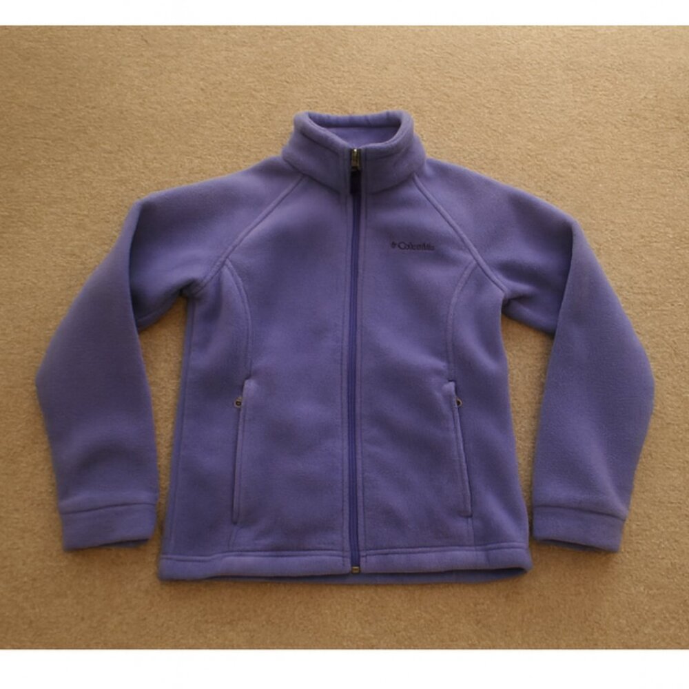🟣 Columbia Girls Fleece Jacket – Size Small – Soft & Cozy 🟣